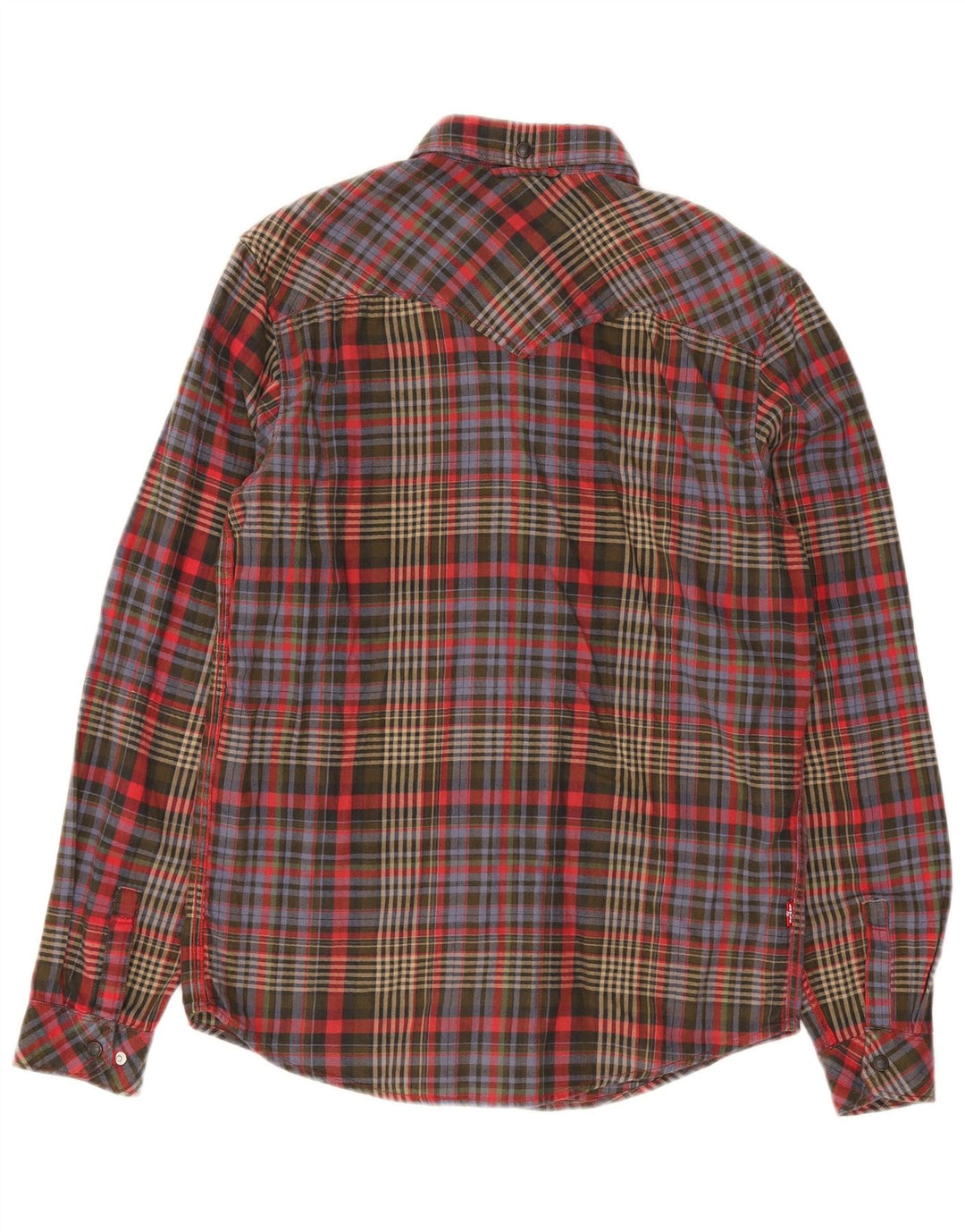 Levi's Camisa de franela de ajuste estándar para hombre, algodón a cuadros multicolor pequeño