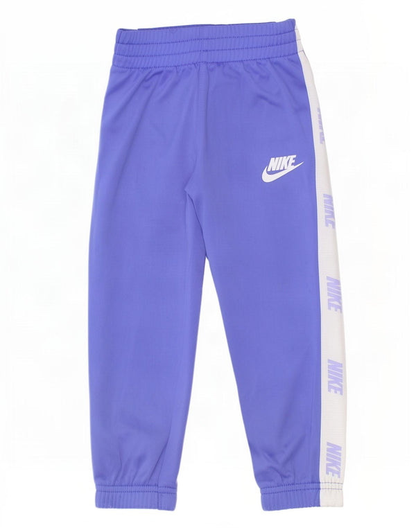 Nike - Pantalones de chándal con estampado gráfico para niña, 2-3 años, color morado