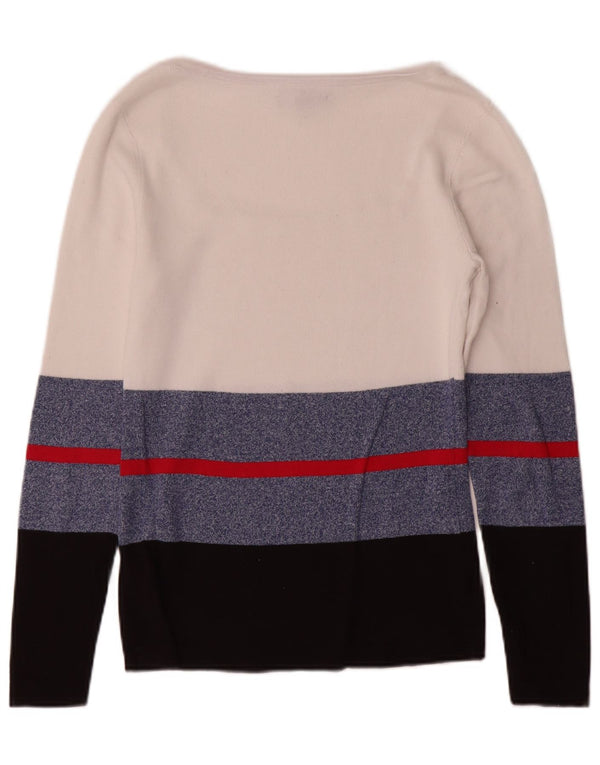 Tommy Hilfiger Suéter con Cuello Barco para Mujer UK 10 Small White