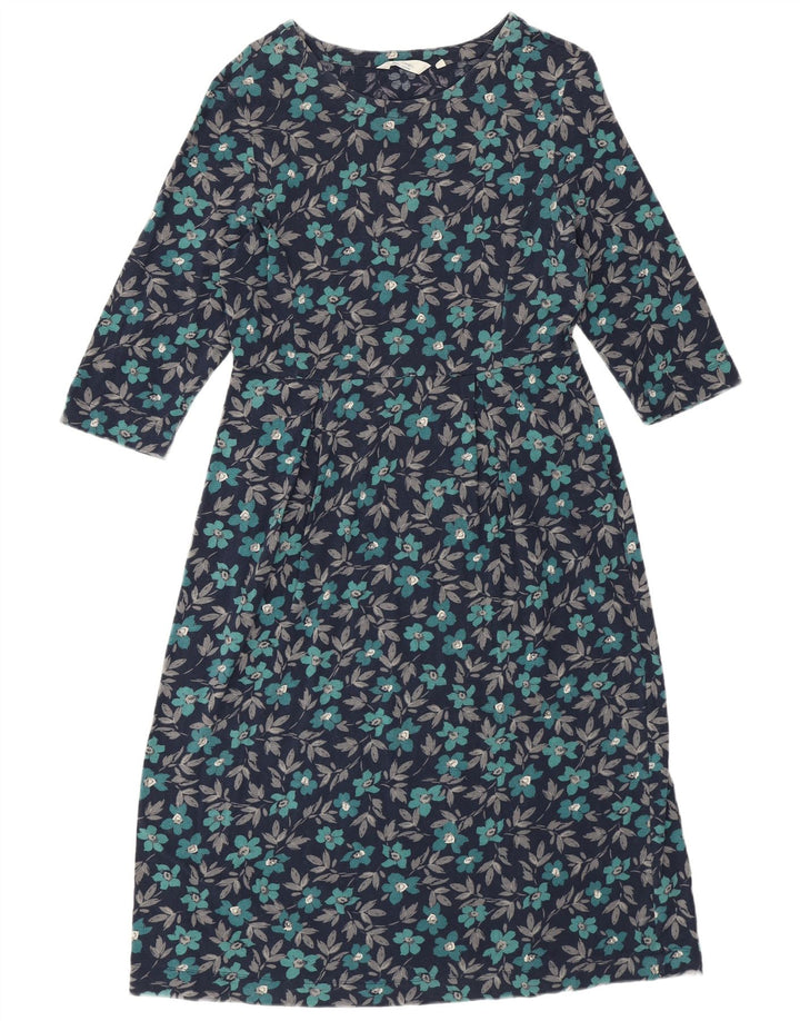 SEASALT CORNWALL Vestido acampanado para mujer UK 44 Medio Azul marino Floral