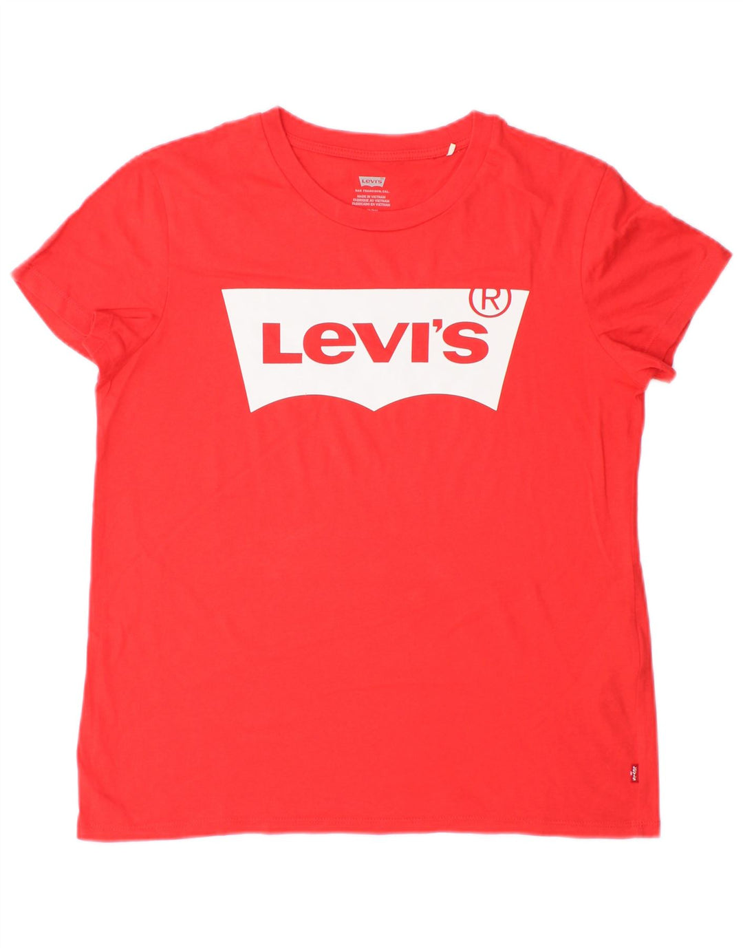 Levi's Camiseta con gráfico extragrande para mujer UK 10 Small Red Cotton