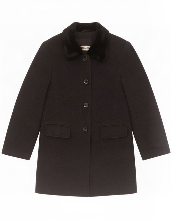 Yessica Womens Overcoat UK 8 Small Black Wool