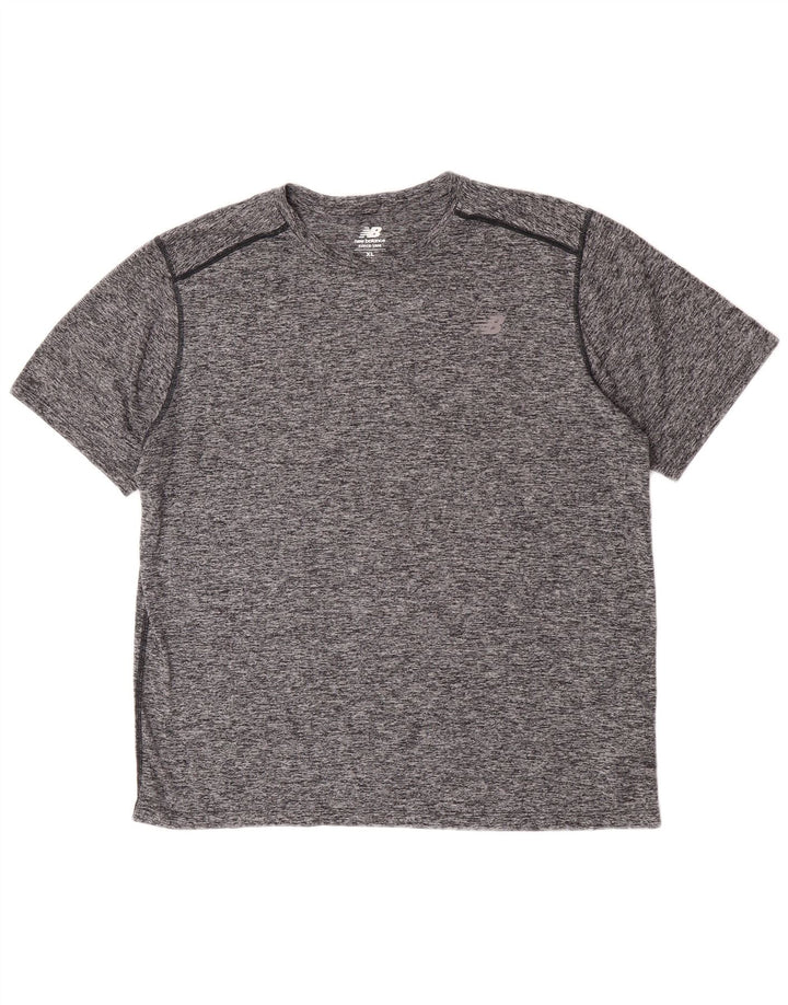 Camiseta New Balance Hombre Top XL Poliéster moteado gris