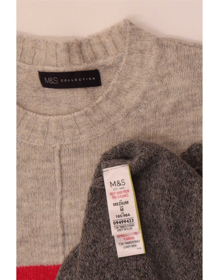 Marks & Spencer Suéter de cuello redondo para mujer UK 44 Gris medio