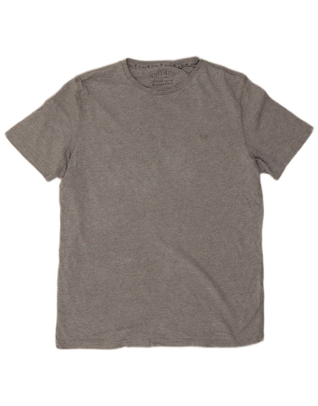 Camiseta para hombre Fat Face Top de algodón gris medio