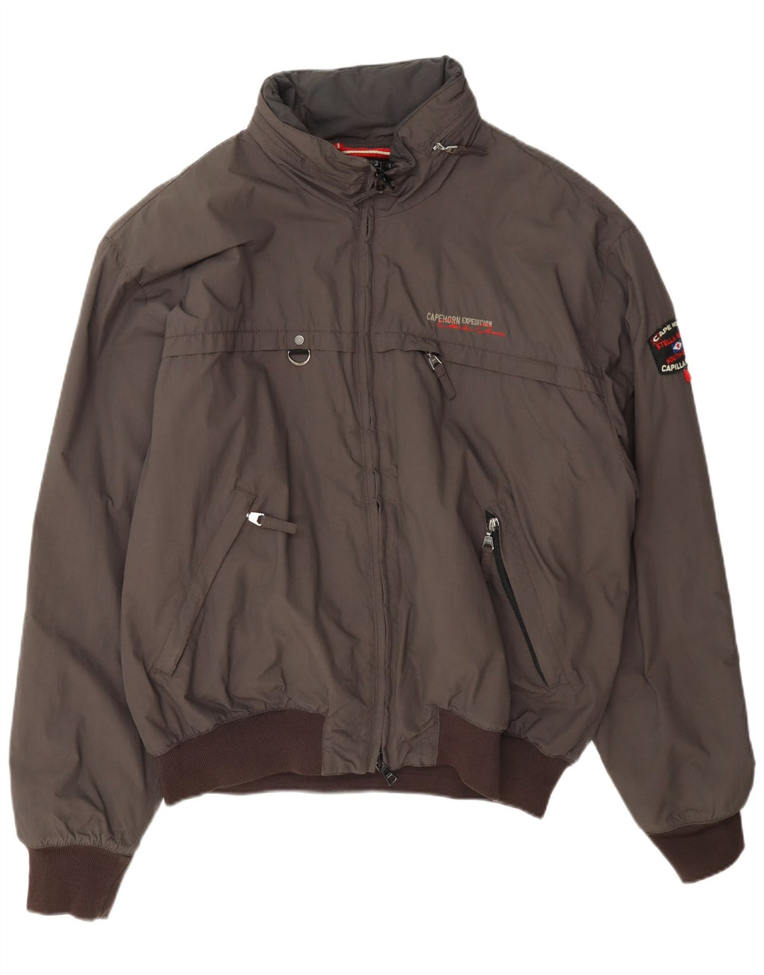 Chaqueta bomber con capucha para hombre Cape Horn UK 44 2XL Marrón Poliamida
