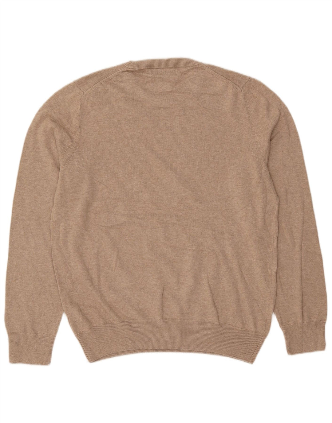 Marks & Spencer Jersey de Cuello Redondo para Hombre de algodón Beige Medio