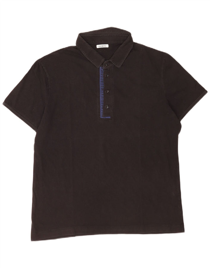 Bikkembergs Polo para hombre 2XL Algodón negro