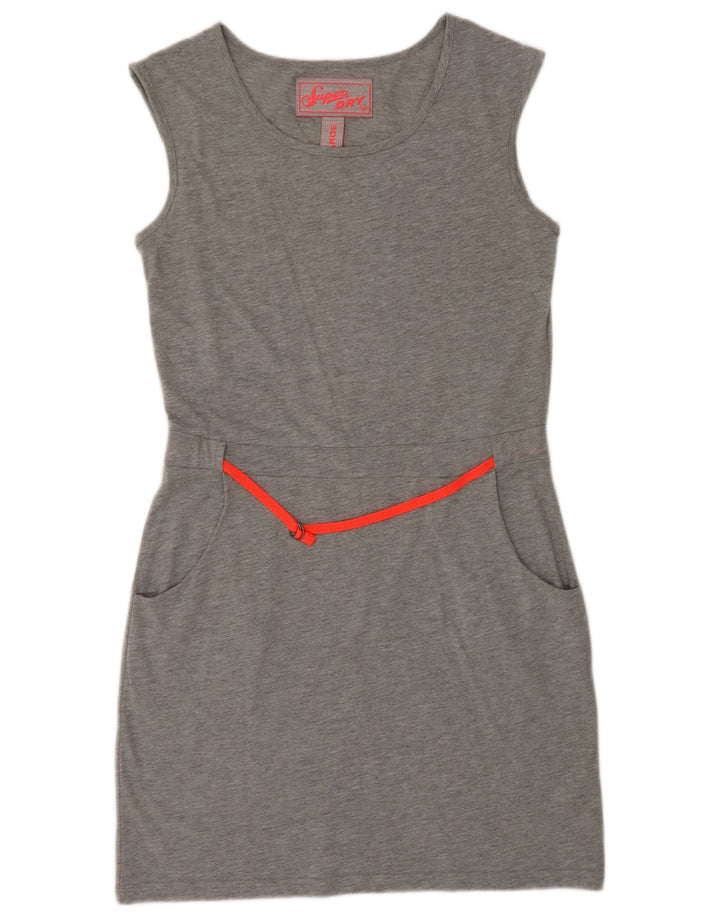 Superdry Vestido tubo sin mangas para mujer UK 44 Poliéster gris grande