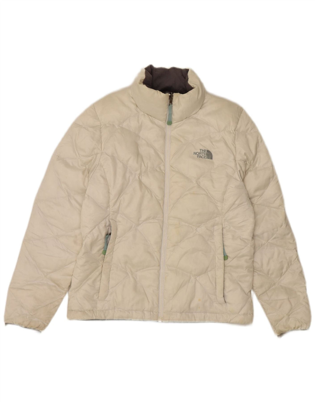 The North Face Chaqueta acolchada para mujer UK 46 Large Off White Nylon