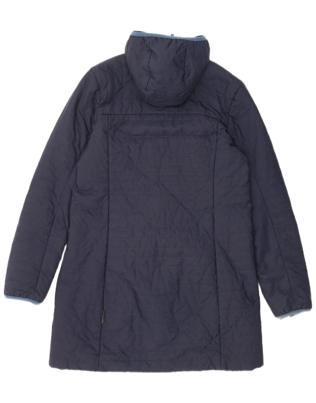 Jack Wolfskin Abrigo acolchado con capucha para mujer UK 12 Medio Azul marino Poliéster