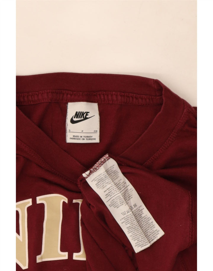 Nike Camiseta gráfica para hombre Top pequeño de algodón granate