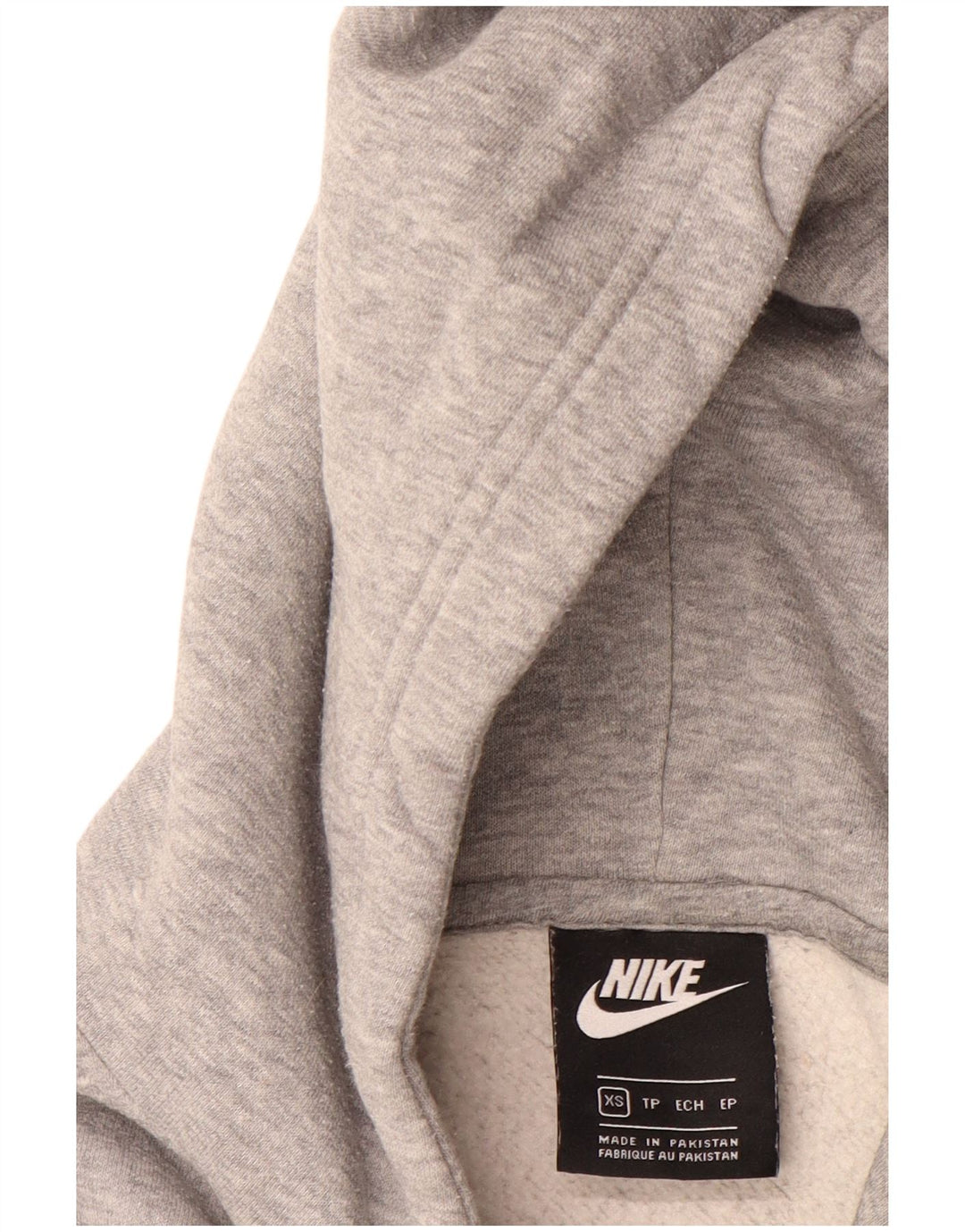 NIKE Mens Hoodie Jumper XS Grey Cotton