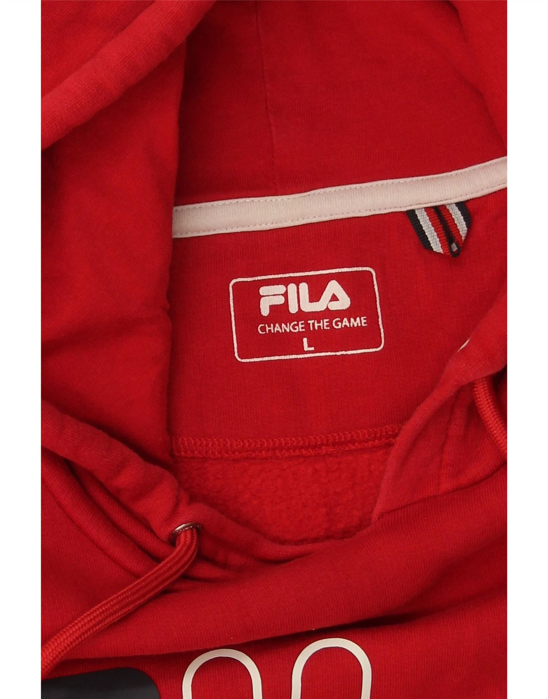 Fila - Sudadera con capucha para hombre, diseño gráfico, talla grande, algodón rojo