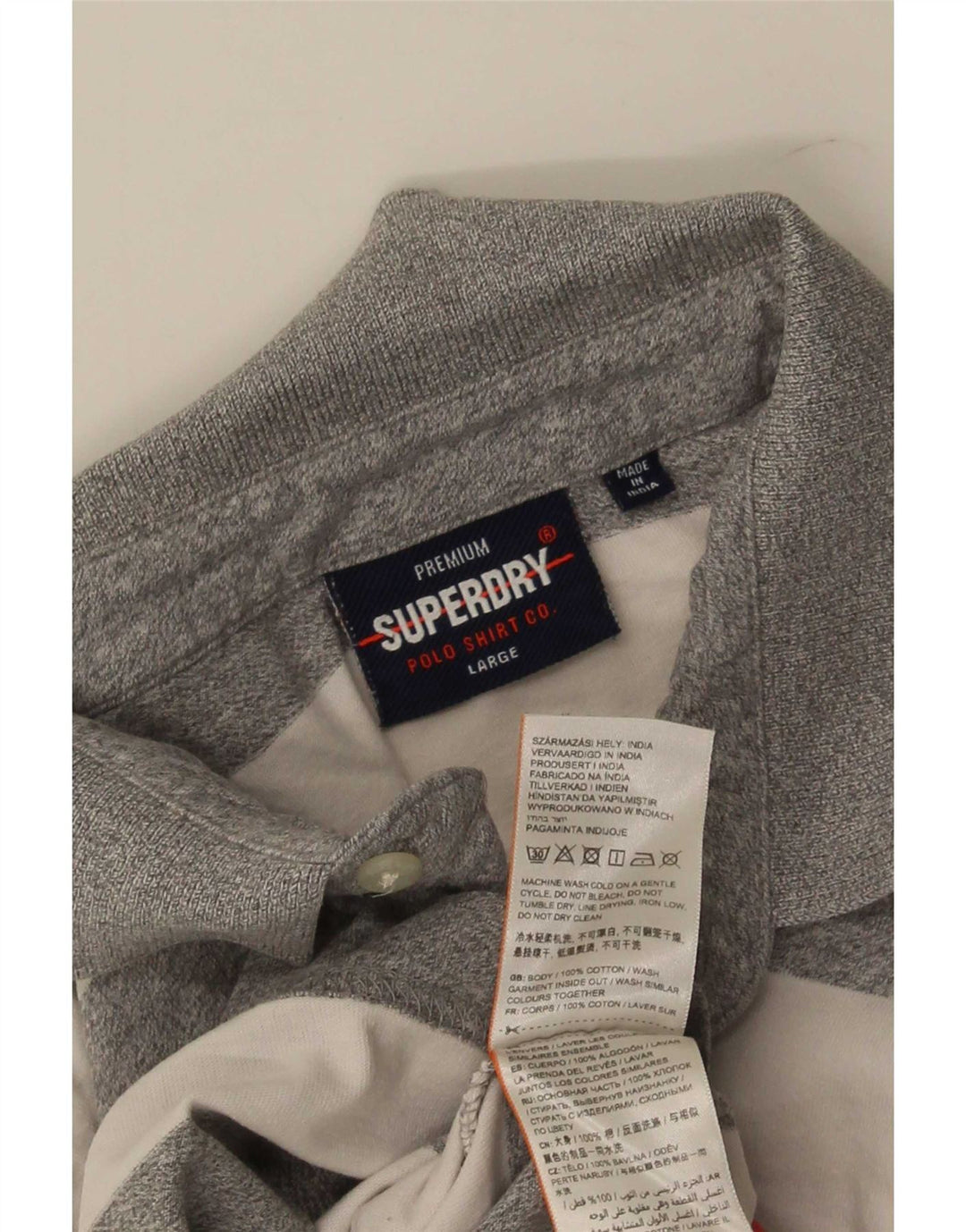 Superdry Polo Para Hombre De Algodón A Rayas Gris Grande