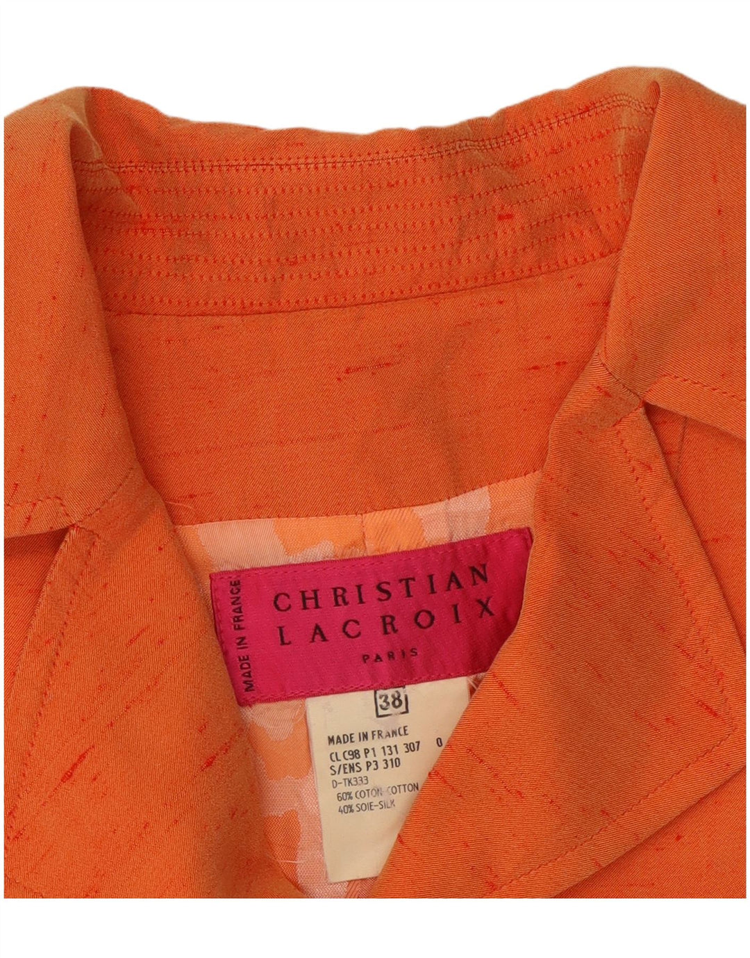 Bazar De Christian Lacroix Chaqueta Blazer para Mujer EU 38 Mediana Naranja