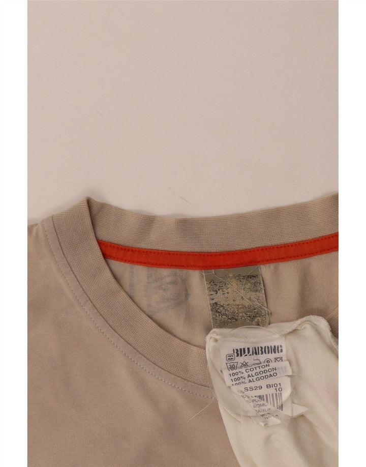 BILLABONG Camiseta gráfica para hombre Top XL Algodón color block blanco