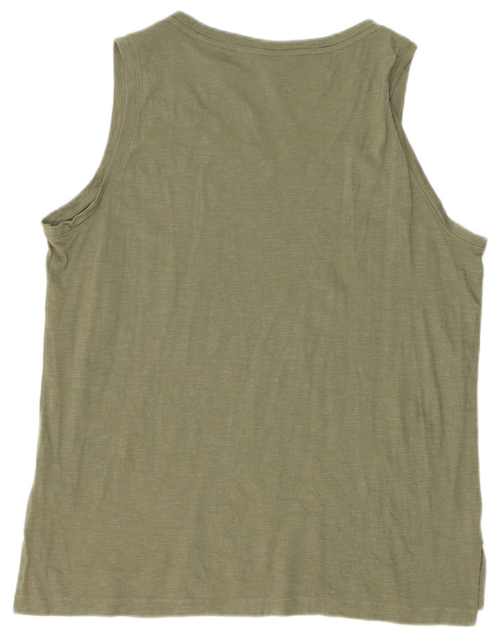 NAUTICA Mens Vest Top Large Khaki Cotton