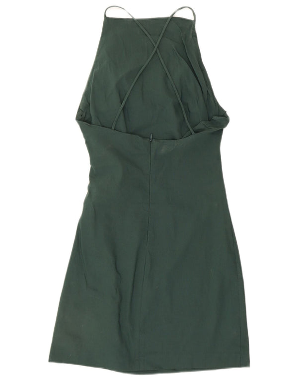 Zara Mujer Vestido Ajustado UK 8 Small Verde