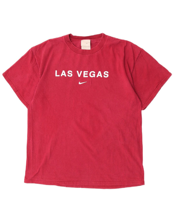 Nike Camiseta gráfica Las Vegas para hombre, talla grande, algodón granate