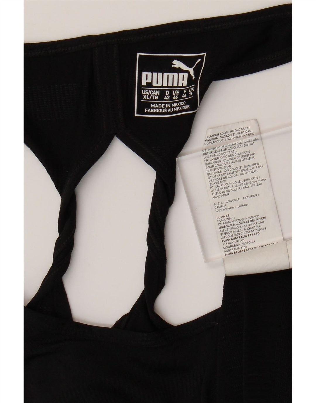PUMA Camiseta sin mangas gráfica para mujer UK 40 Grande Poliéster negro