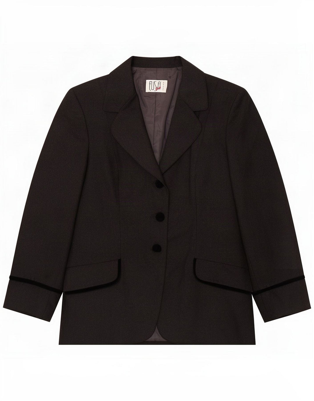 Chaqueta blazer vintage de 3 botones para mujer IT 50 XL Lana virgen gris