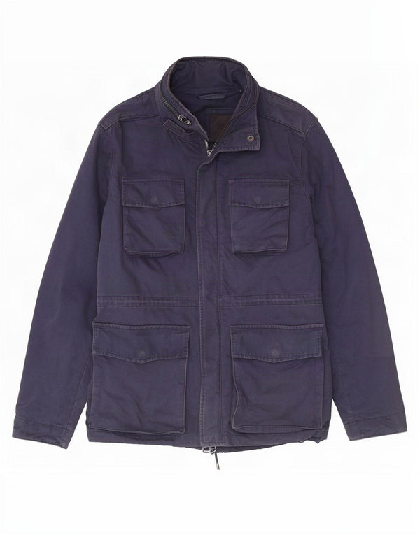 Marks & Spencer Chaqueta militar con capucha para hombre UK 42 XL Azul marino