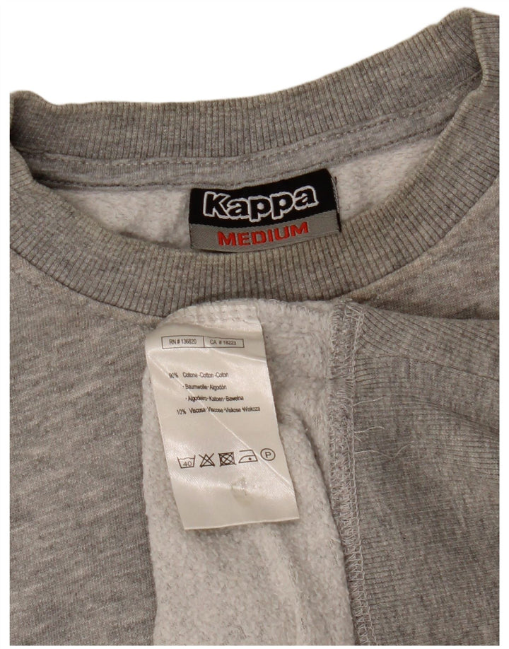 Kappa Hombre Sudadera Jumper Algodón Moteado Gris Medio