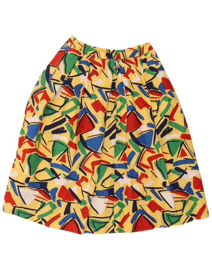 GANESH Womens A-Line Skirt W28 Medium Multicoloured Geometric