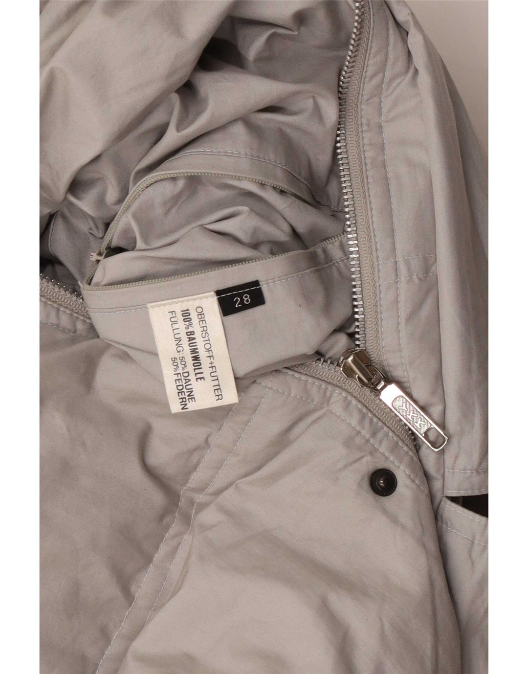 Vintage hombres chaqueta acolchada Reino Unido 44 2XL algodón gris