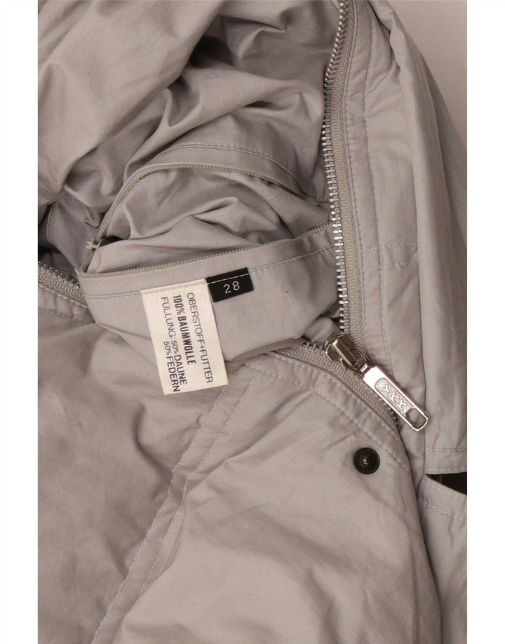 Vintage hombres chaqueta acolchada Reino Unido 44 2XL algodón gris