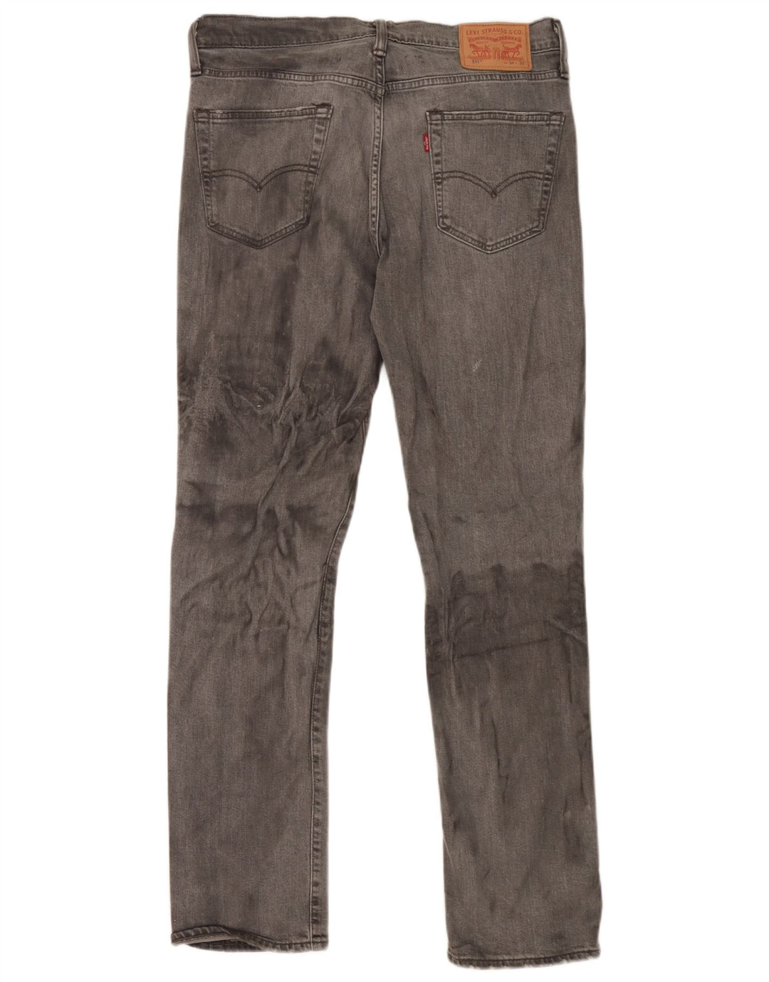 Levi's Hombre 511 Slim Jeans W34 L32 Algodón Gris