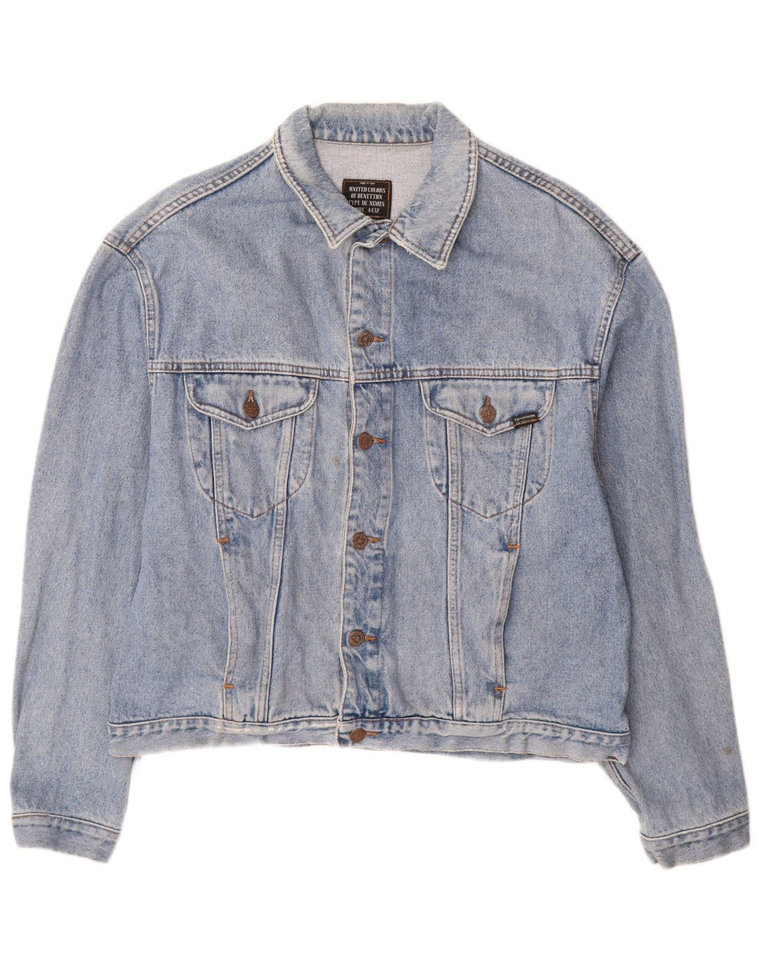 BENETTON Chaqueta Vaquera Hombre IT 52 XL Algodón Azul