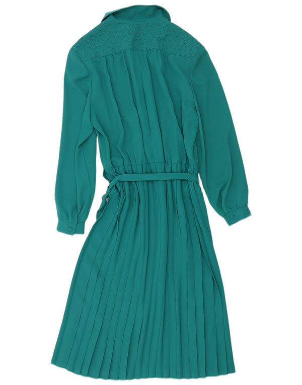 Eastex Vestido acampanado de manga larga para mujer UK 46 Grande Verde