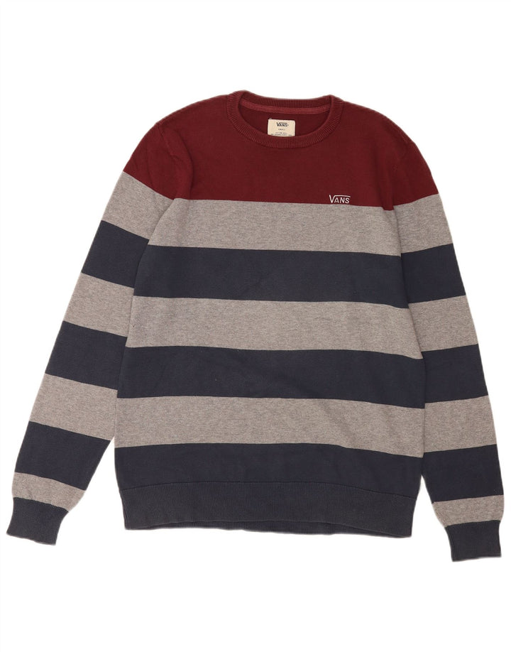 Vans Jersey De Cuello Redondo Para Hombre Jersey Pequeño De Algodón A Rayas Multicolor