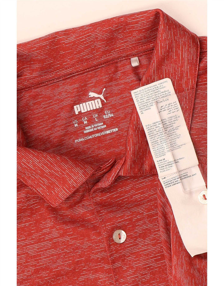 Puma Polo para hombre de poliéster moteado rojo grande