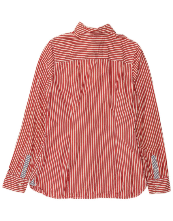 Tommy Hilfiger Camisa para mujer US 10 Grande Rojo Pinstripe Algodón