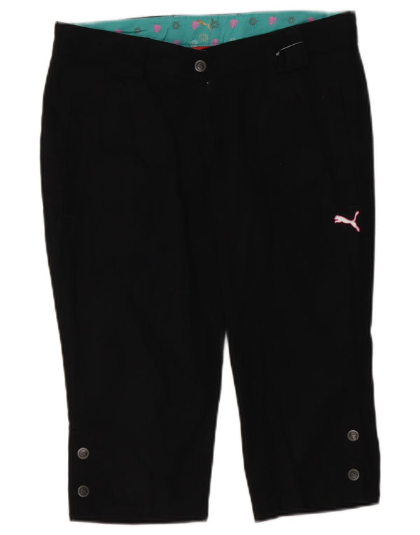 Puma Pantalones Capri de Cintura Baja para Mujer UK 8 Small W30 L17 Negro