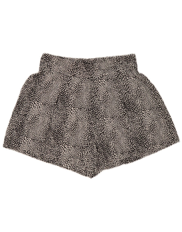 Marks & Spencer Pantalones cortos casuales para mujer UK 8 Small W27 Estampado animal negro