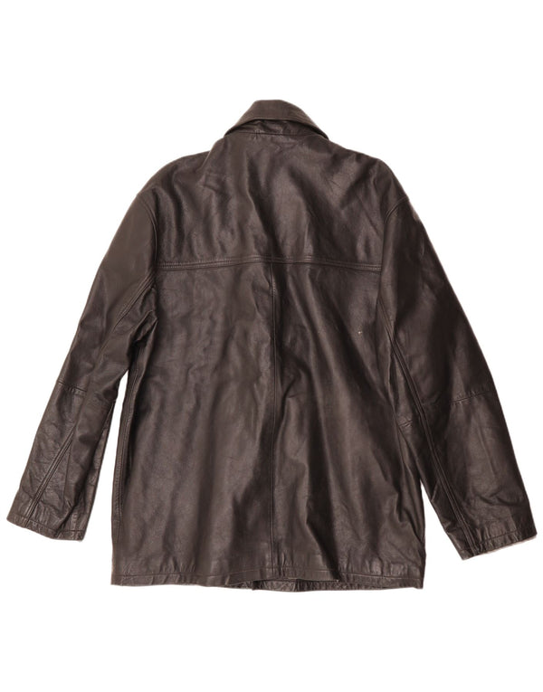 Ironsides Chaqueta de cuero para hombre UK 40 Large Cuero negro