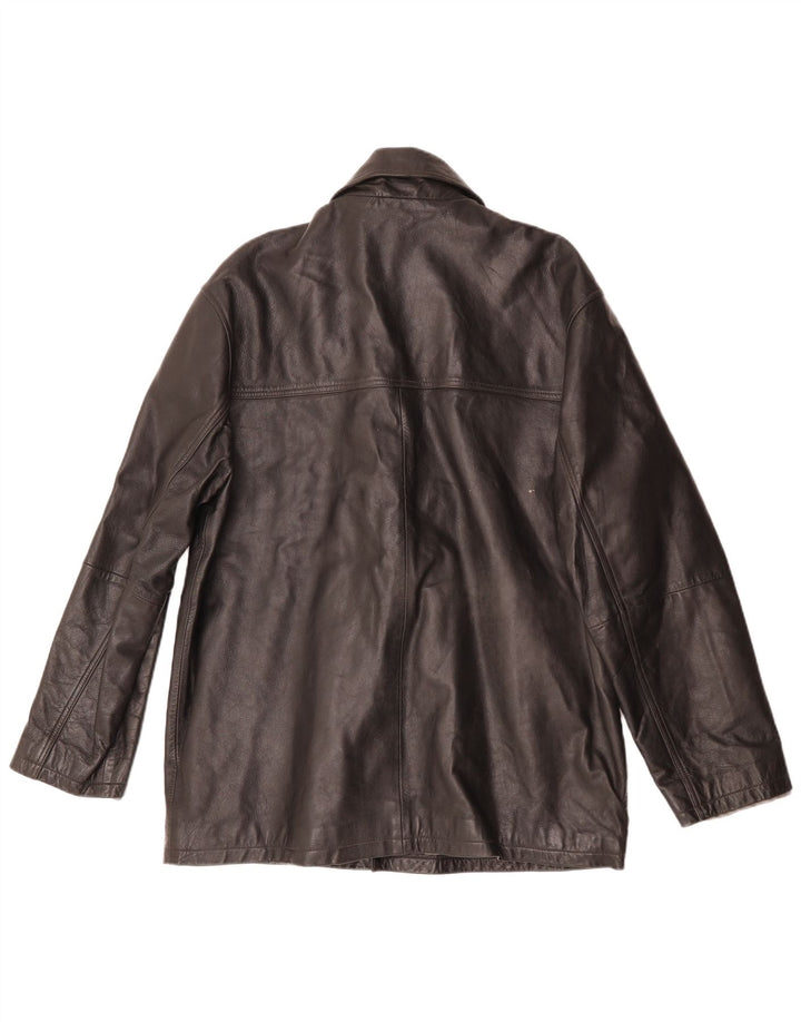 Ironsides Chaqueta de cuero para hombre UK 40 Large Cuero negro