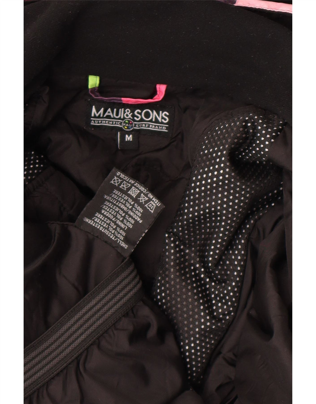 Maui and Sons Chaqueta impermeable con capucha para mujer UK 40 Mediana Cuadros multicolores