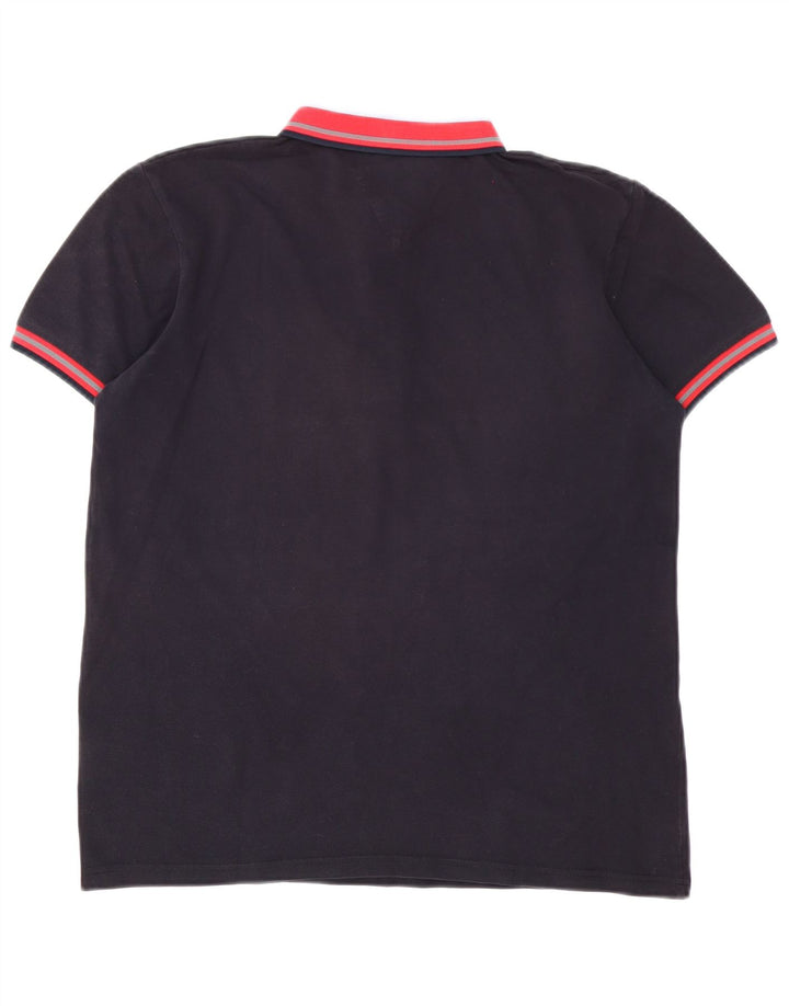 Polo Jeckerson para hombre de algodón color block en azul marino mediano