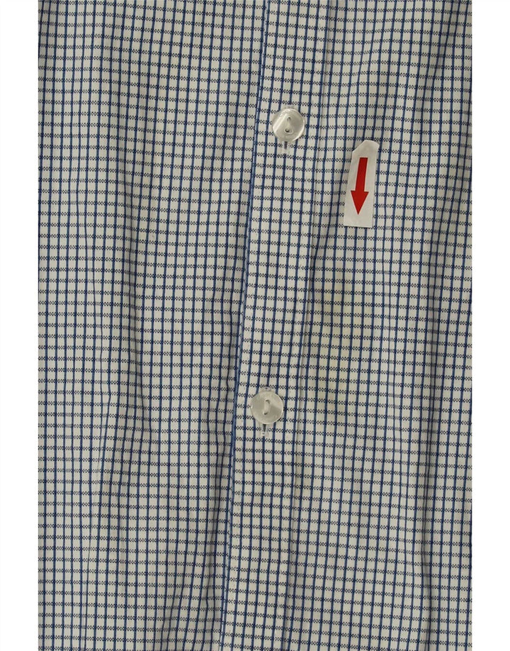 Camisa Calvin Klein Hombre Slim Fit Algodón A Cuadros Azul Grande