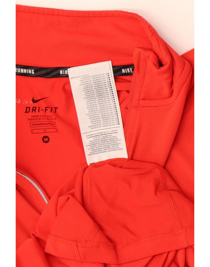 Nike - Chándal con cremallera y cuello para mujer, talla 40, poliéster rojo mediano