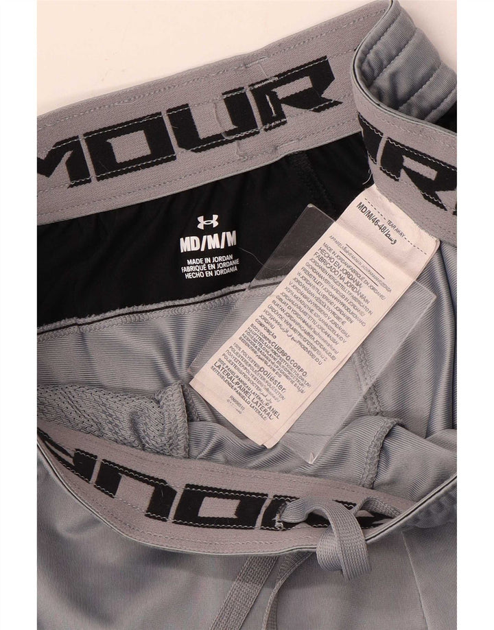 Under Armour Hombre Pantalones cortos deportivos con estampado de poliéster color block en gris medio