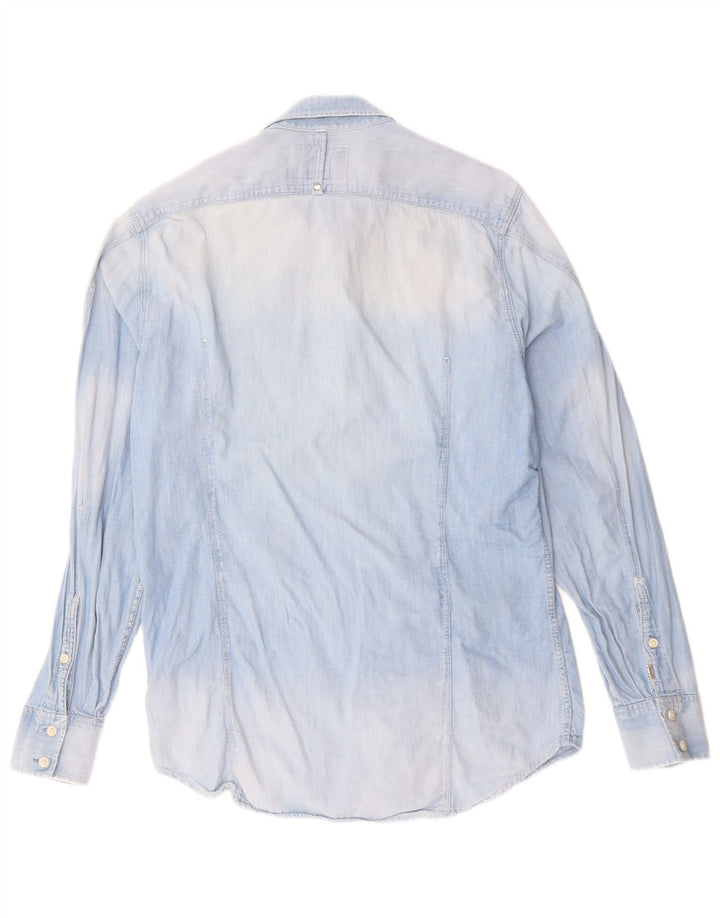 G-STAR Hombre Camisa Vaquera Algodón Azul Medio