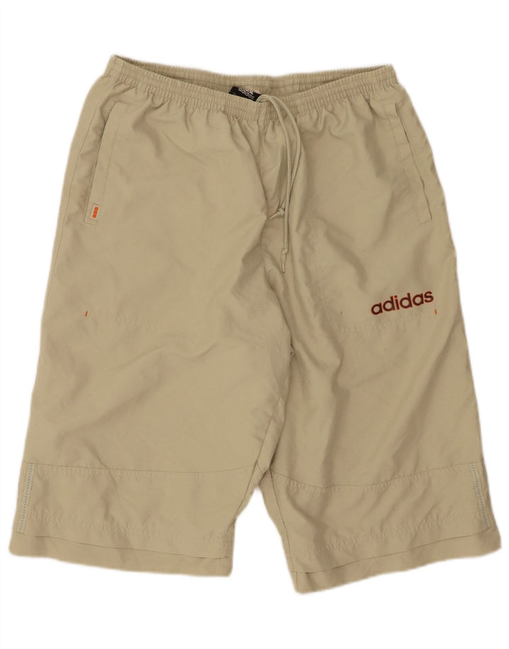 ADIDAS Mens Bermuda Sport Shorts Large  Beige Polyester