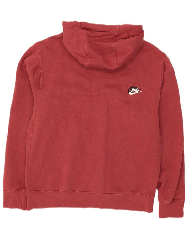 Nike - Sudadera con capucha para hombre, color rojo medio, algodón