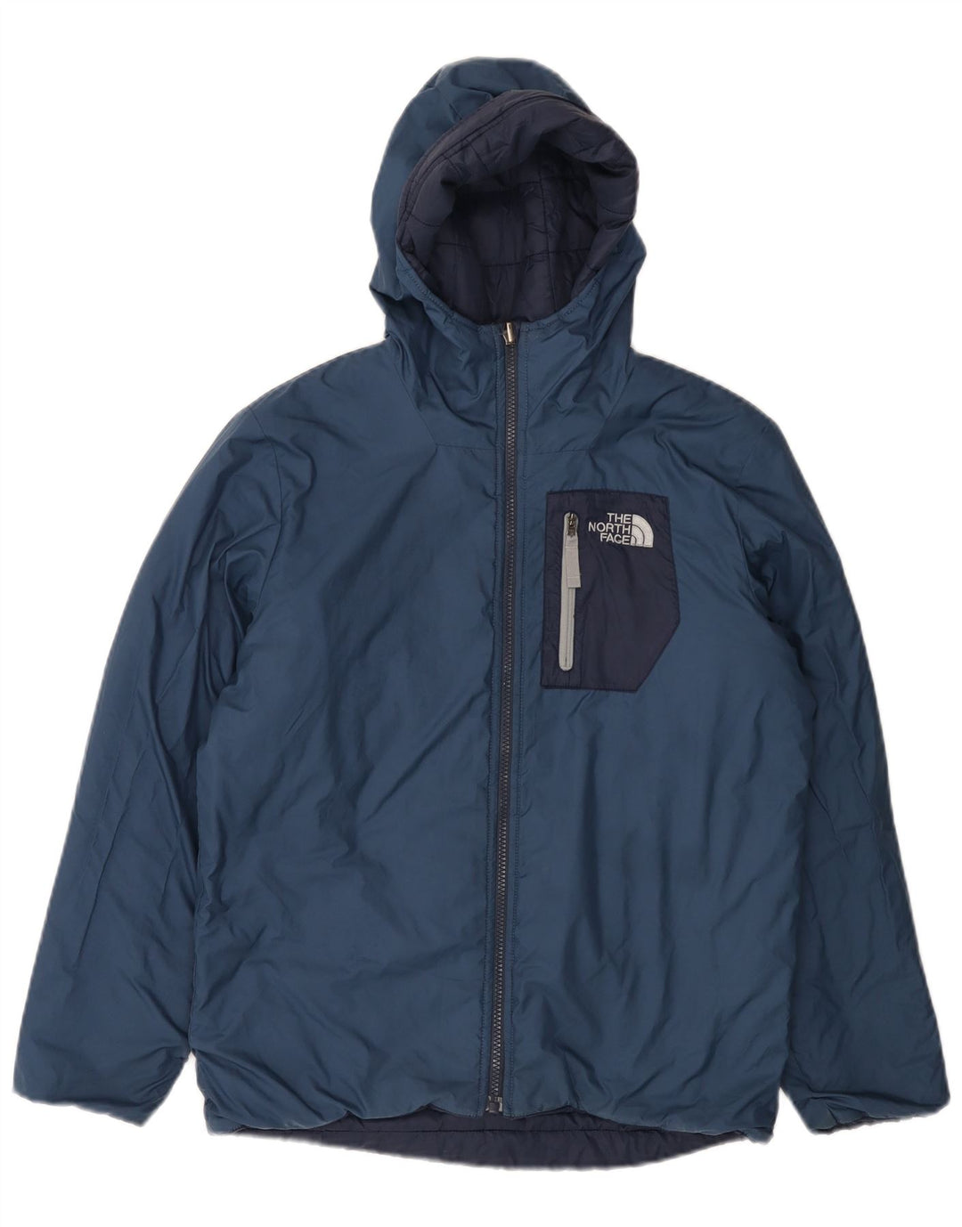 THE NORTH FACE Chaqueta acolchada con capucha para niños 11-12 años Grande Azul marino